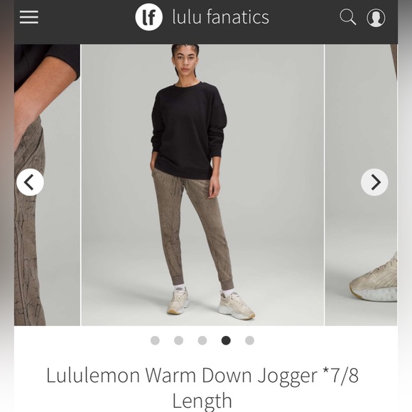 Lululemon Warm Down Jogger *7/8 Length
Thread Dye Rover Black - Picture 4 of 14